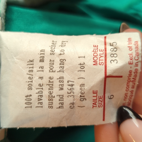 Green cuffed silk capri pants - Picture 5 of 8